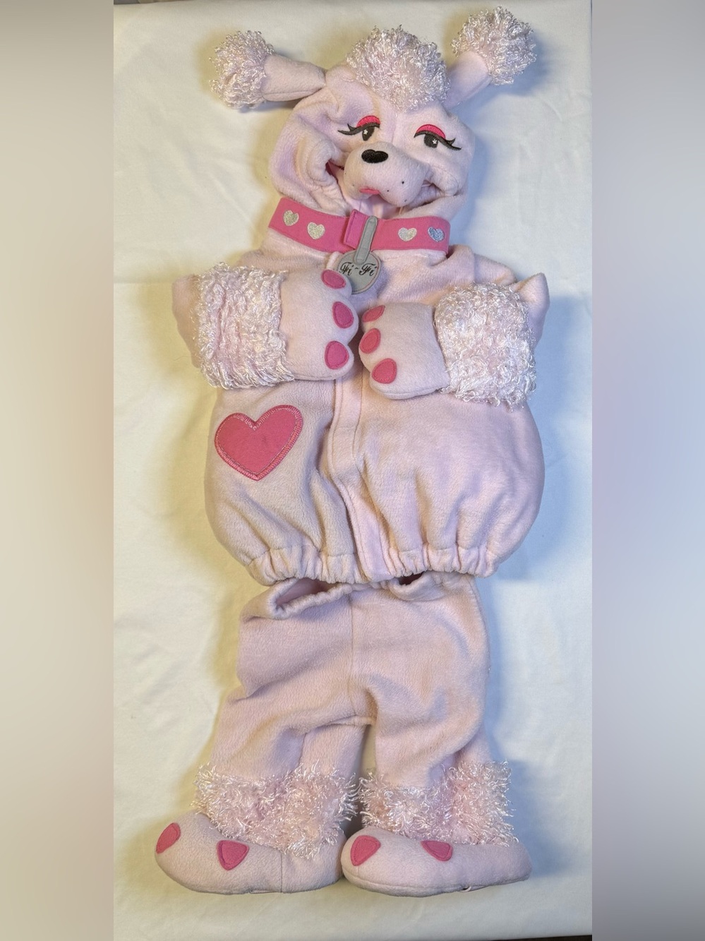 Plush Pink Poodle Costume for Kids